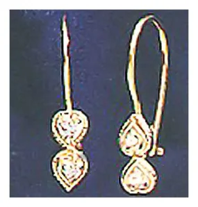 14k Diamond L'amour Earrings (.08ct)