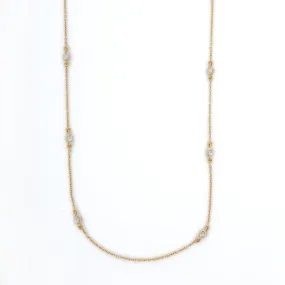 18K Yellow Gold Diamond Necklace