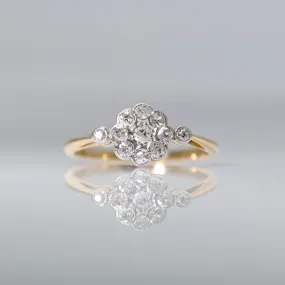 Art Deco 1930's Diamond Daisy Cluster Ring