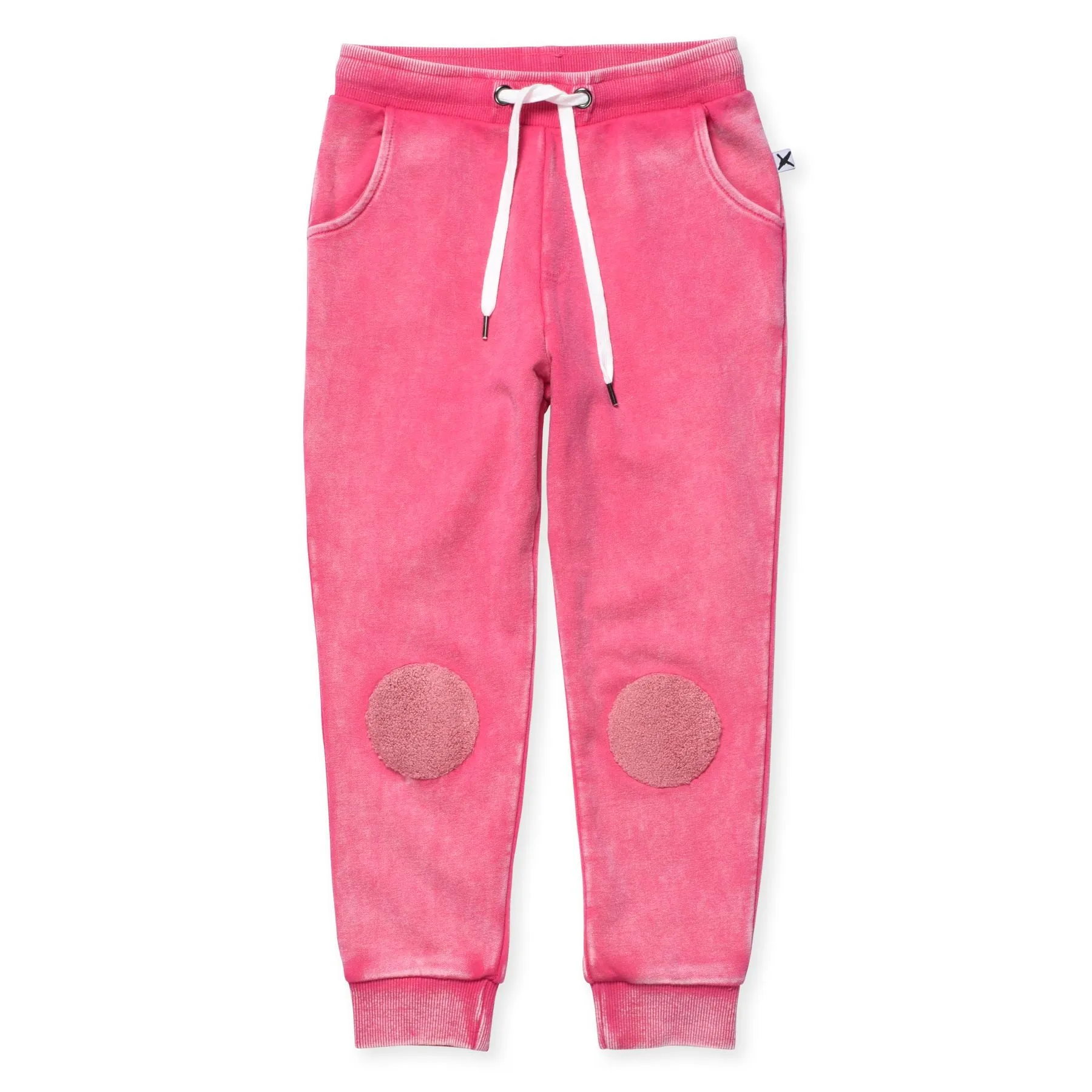 Blasted Circle Knee Trackies Pink Wash