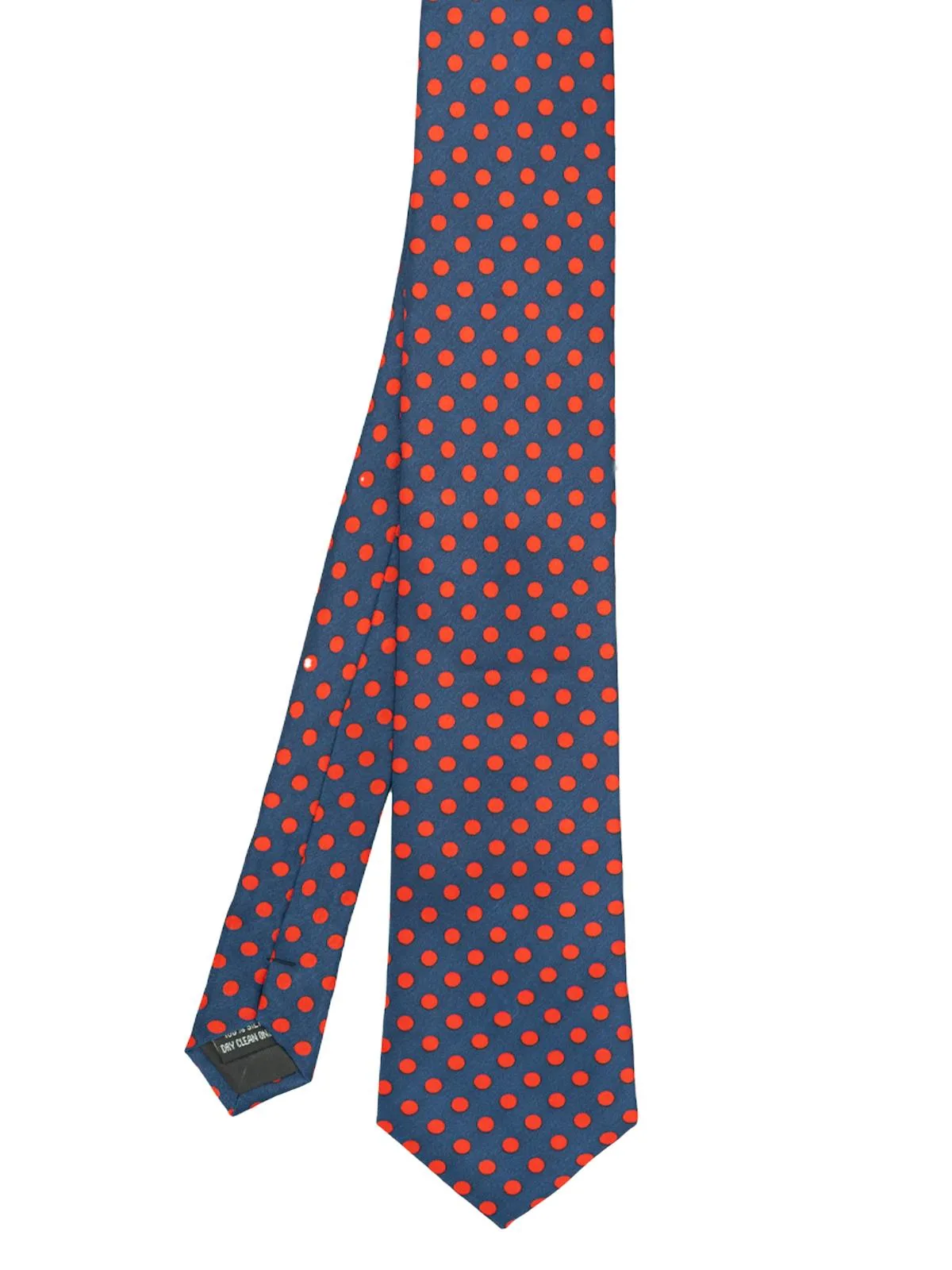 Blue & Red Spot Vintage Style Silk Tie