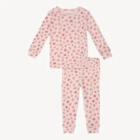 bouquet de fleurs organic cotton magnetic no drama toddler pajama long sleeve set