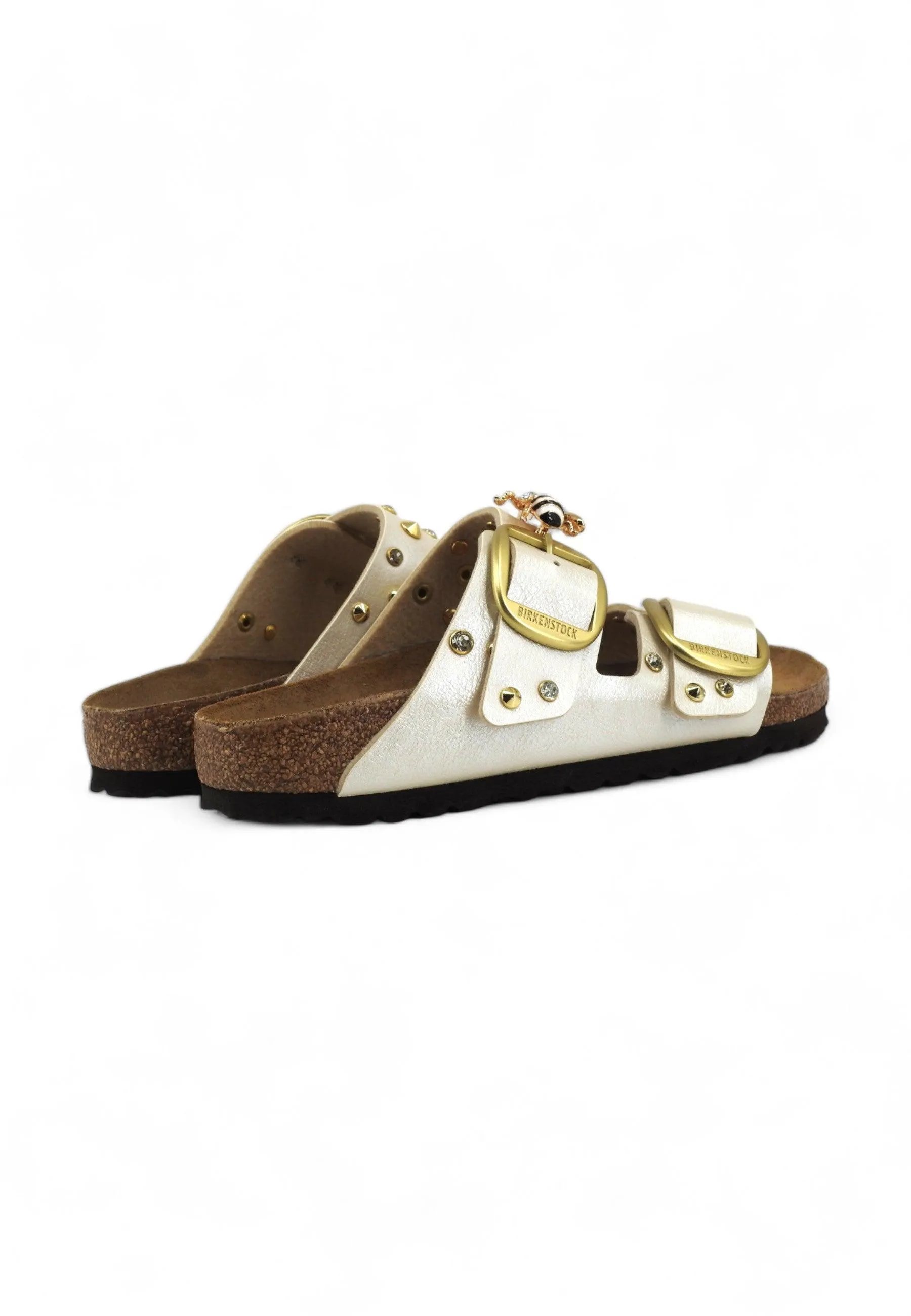 CUSTOM / BIRKENSTOCK Ciabatta Borchie Ape Graceful Pearl White 1020021