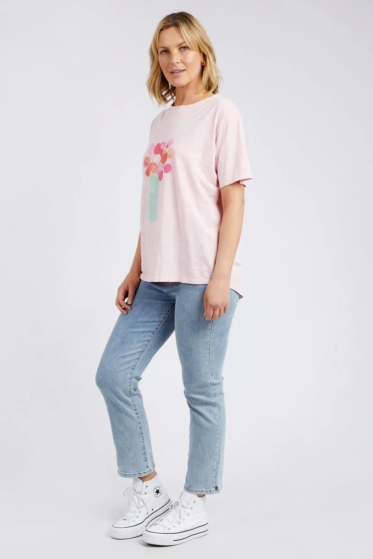 Elm Janey Floral Tee - Splendid Pink