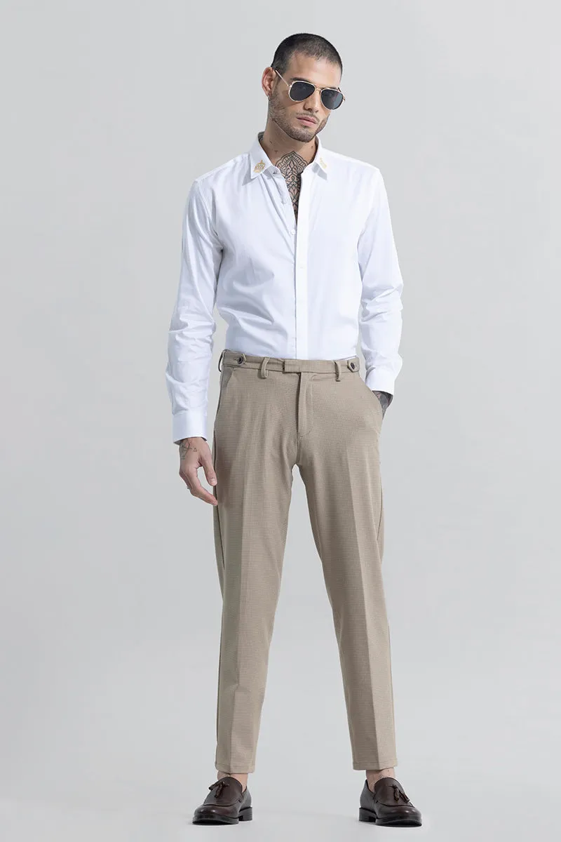 Extensive Waistband Cream Trouser