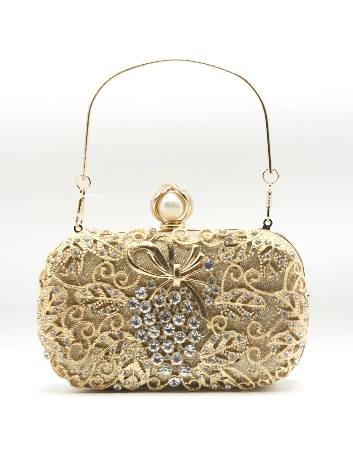 Golden Latest Stylo Bridal Clutch For Women 5002