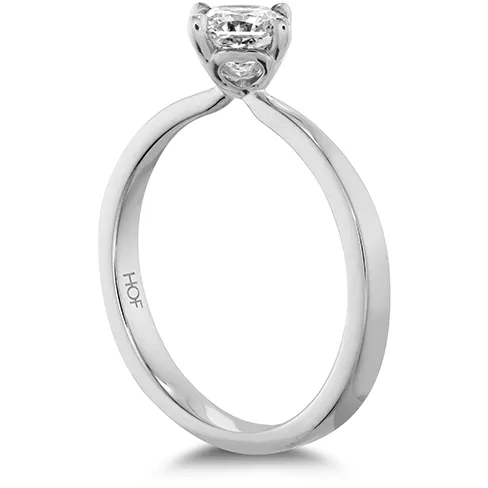 Hearts On Fire Dream Offset Signature Solitaire Diamond Engagement Ring