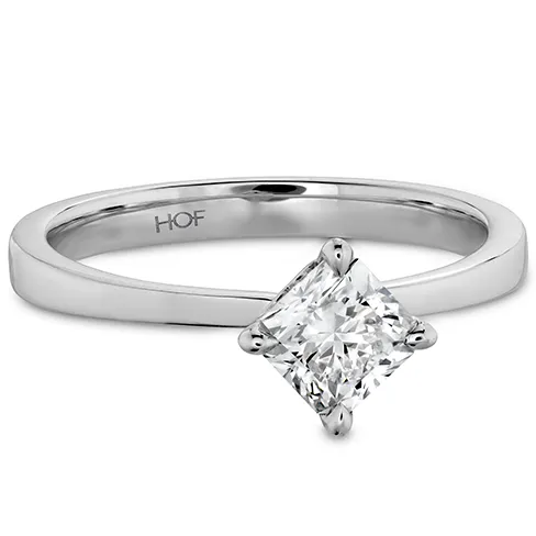 Hearts On Fire Dream Offset Signature Solitaire Diamond Engagement Ring