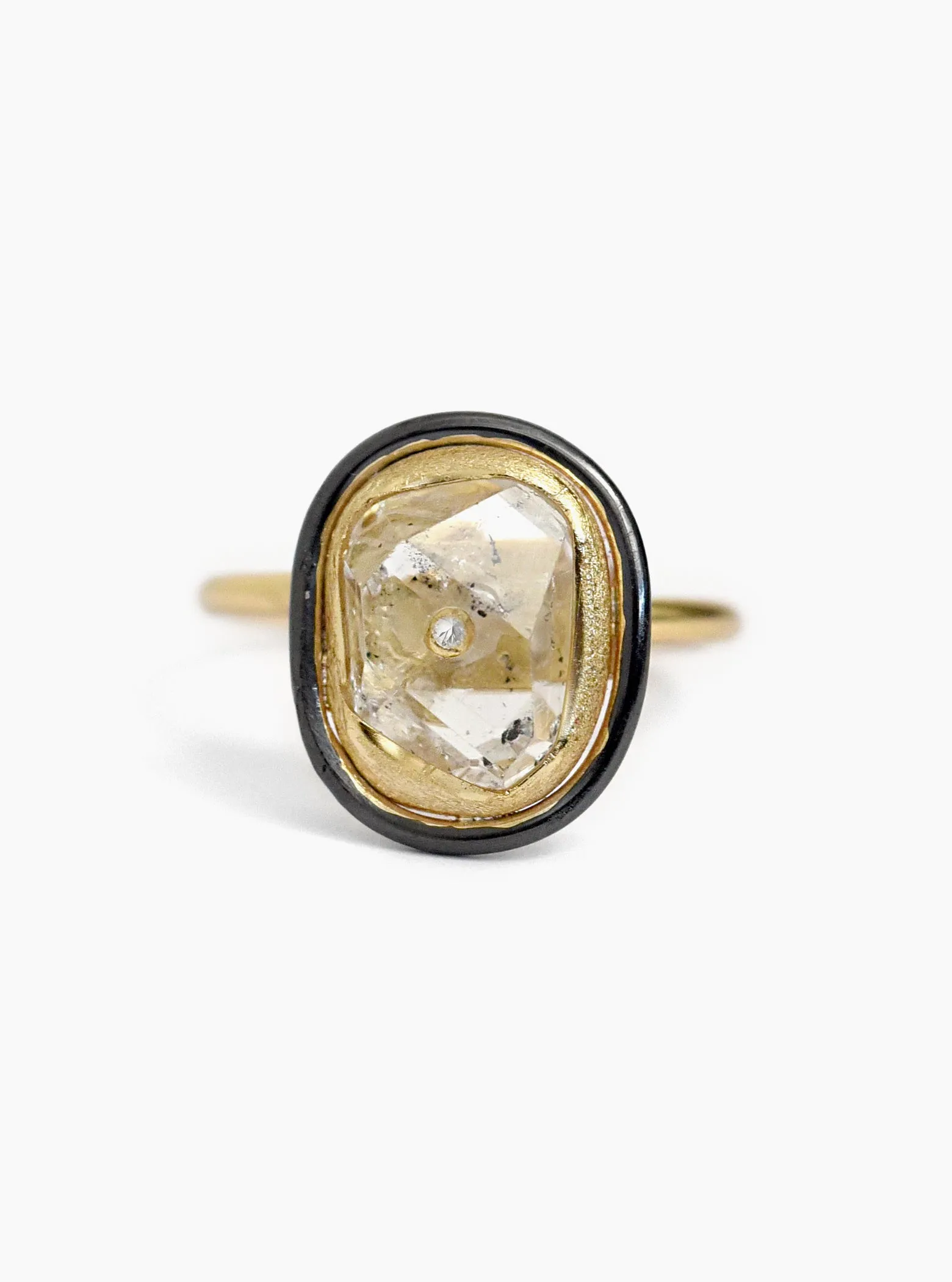 Herkimer Quartz with Diamond Ring