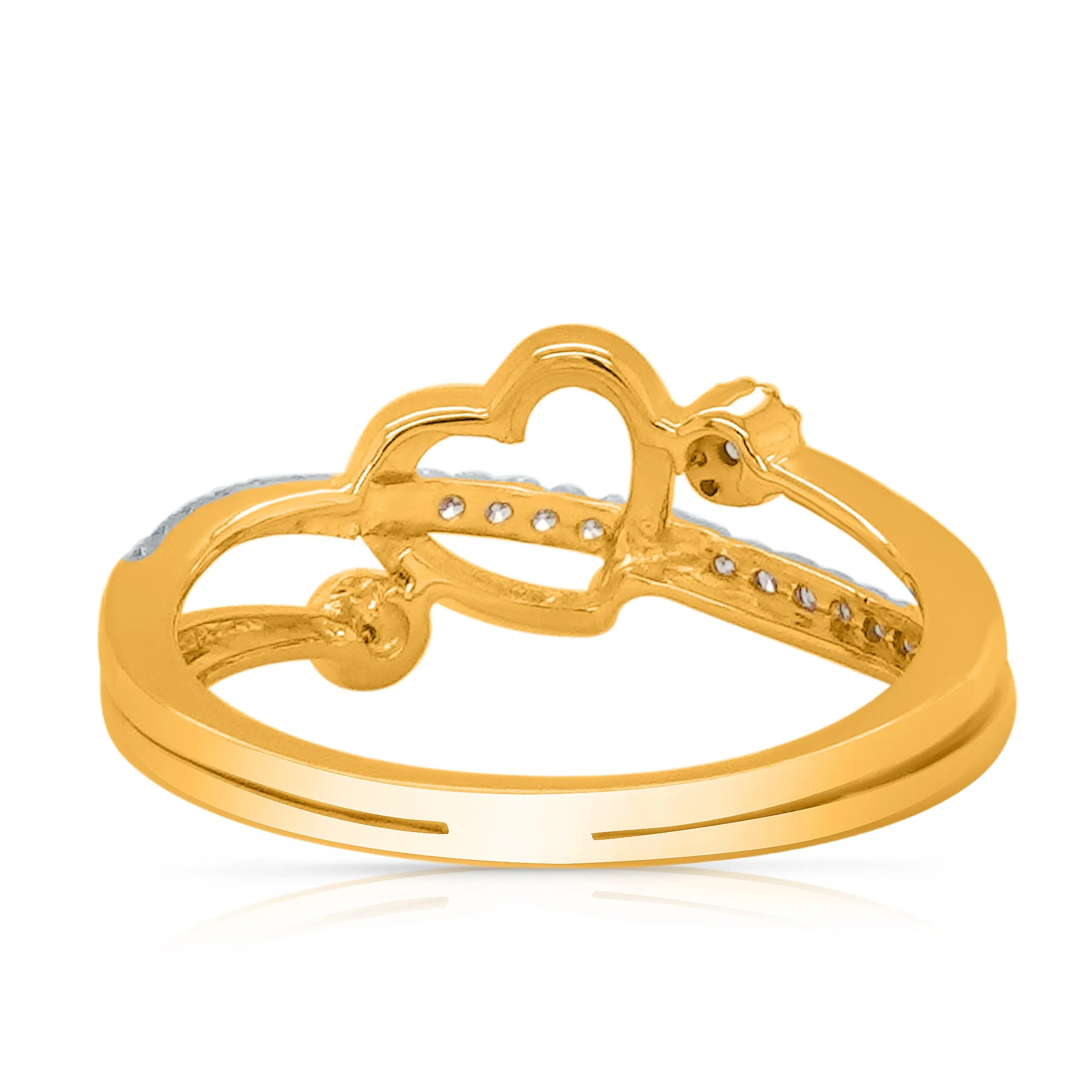 Kallati Eternal Heart Diamond Ring in 14K Two-Tone Gold