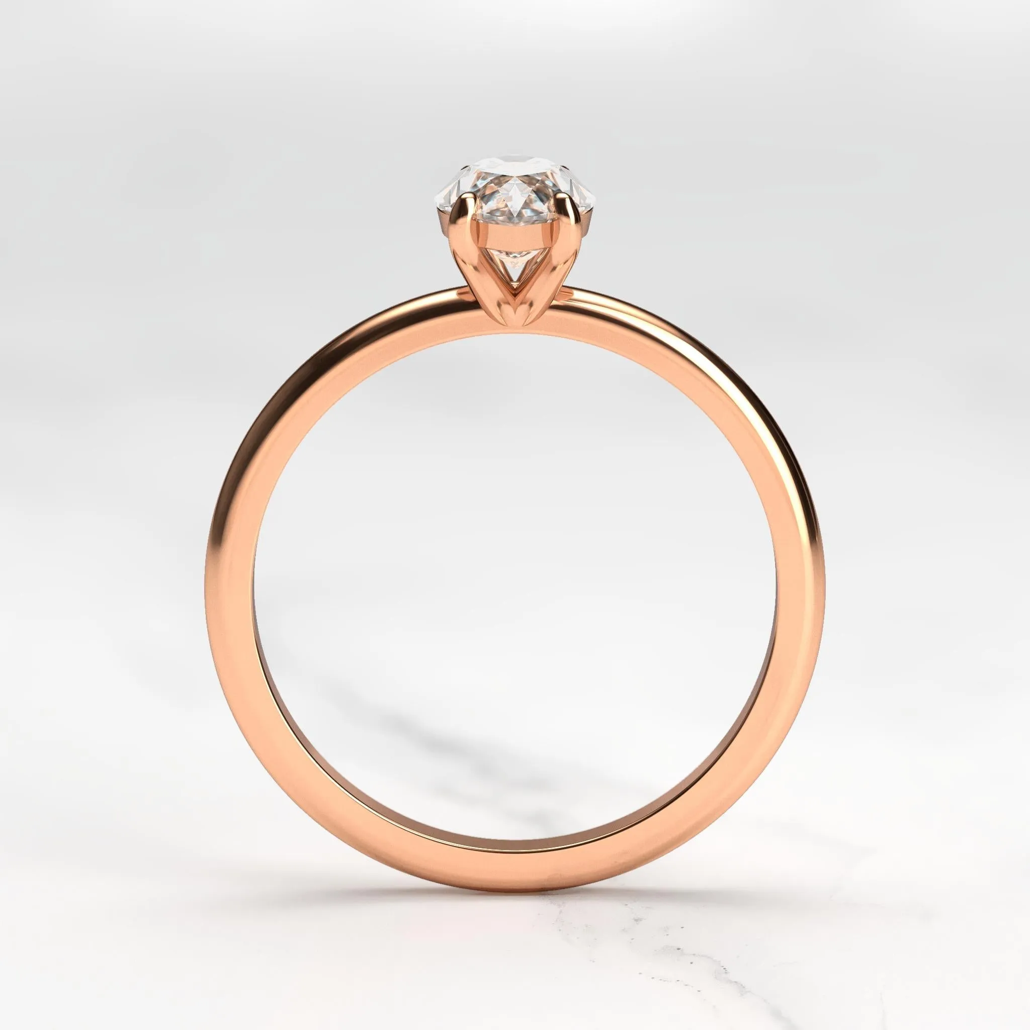 Marquise Solitaire Diamond Ring