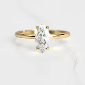 Marquise Solitaire Diamond Ring