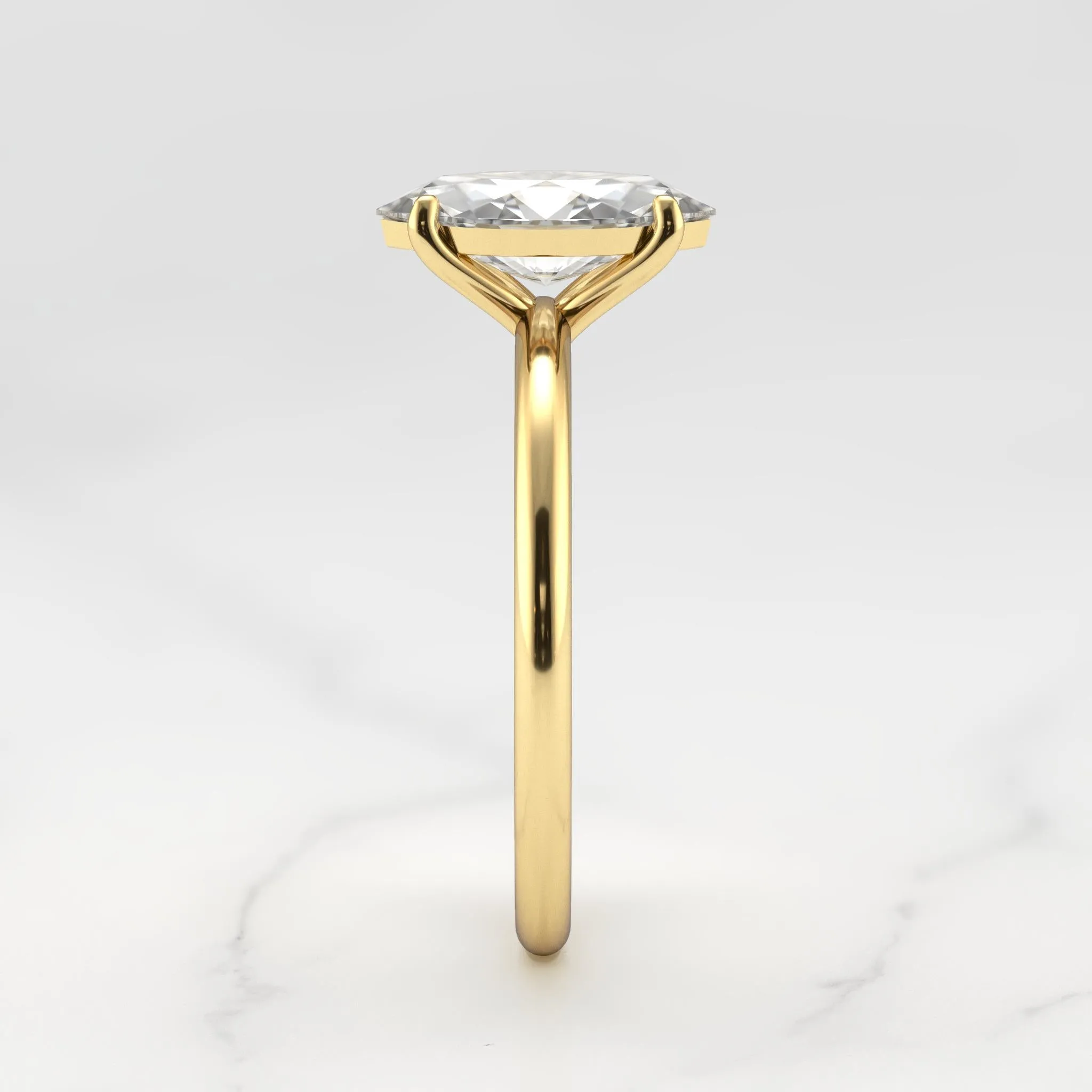 Marquise Solitaire Diamond Ring