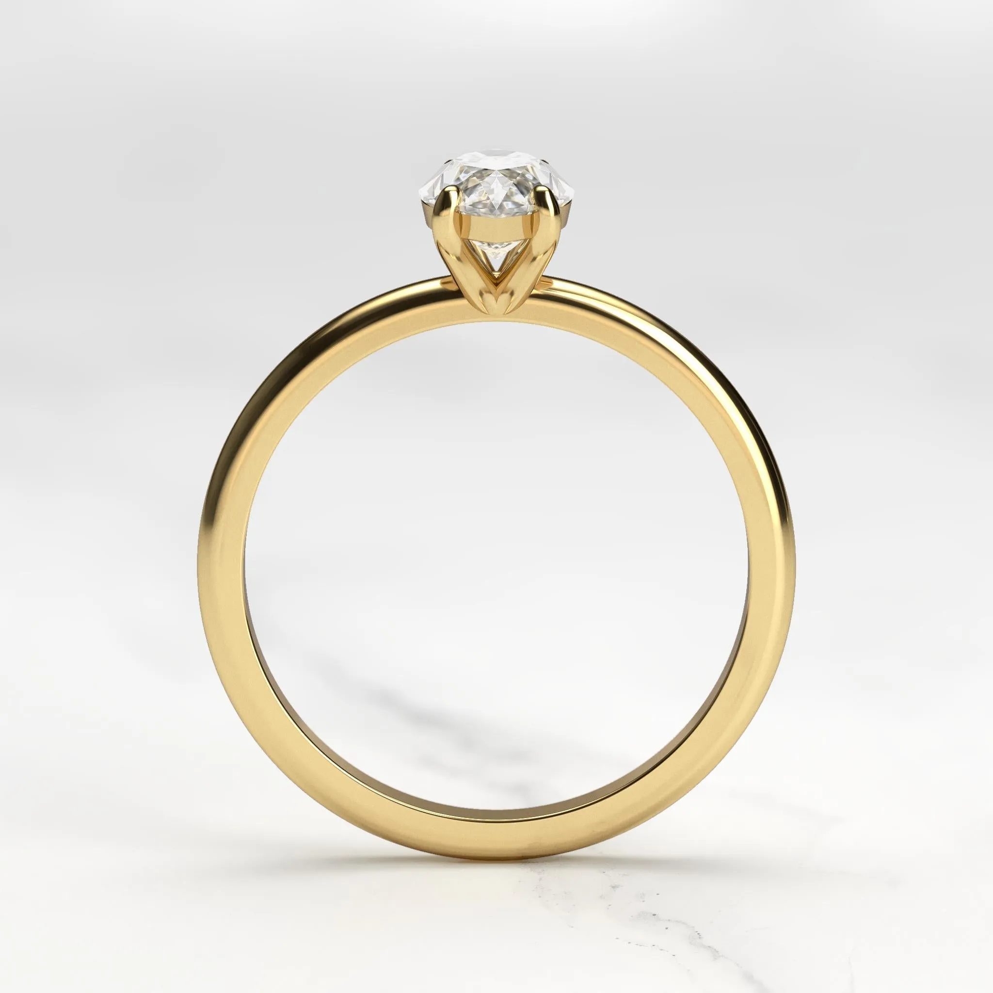 Marquise Solitaire Diamond Ring