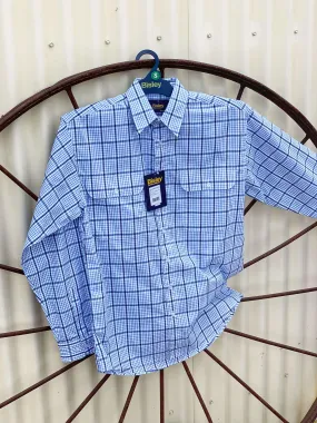 Men's Bisley Blue & Black Check Shirt