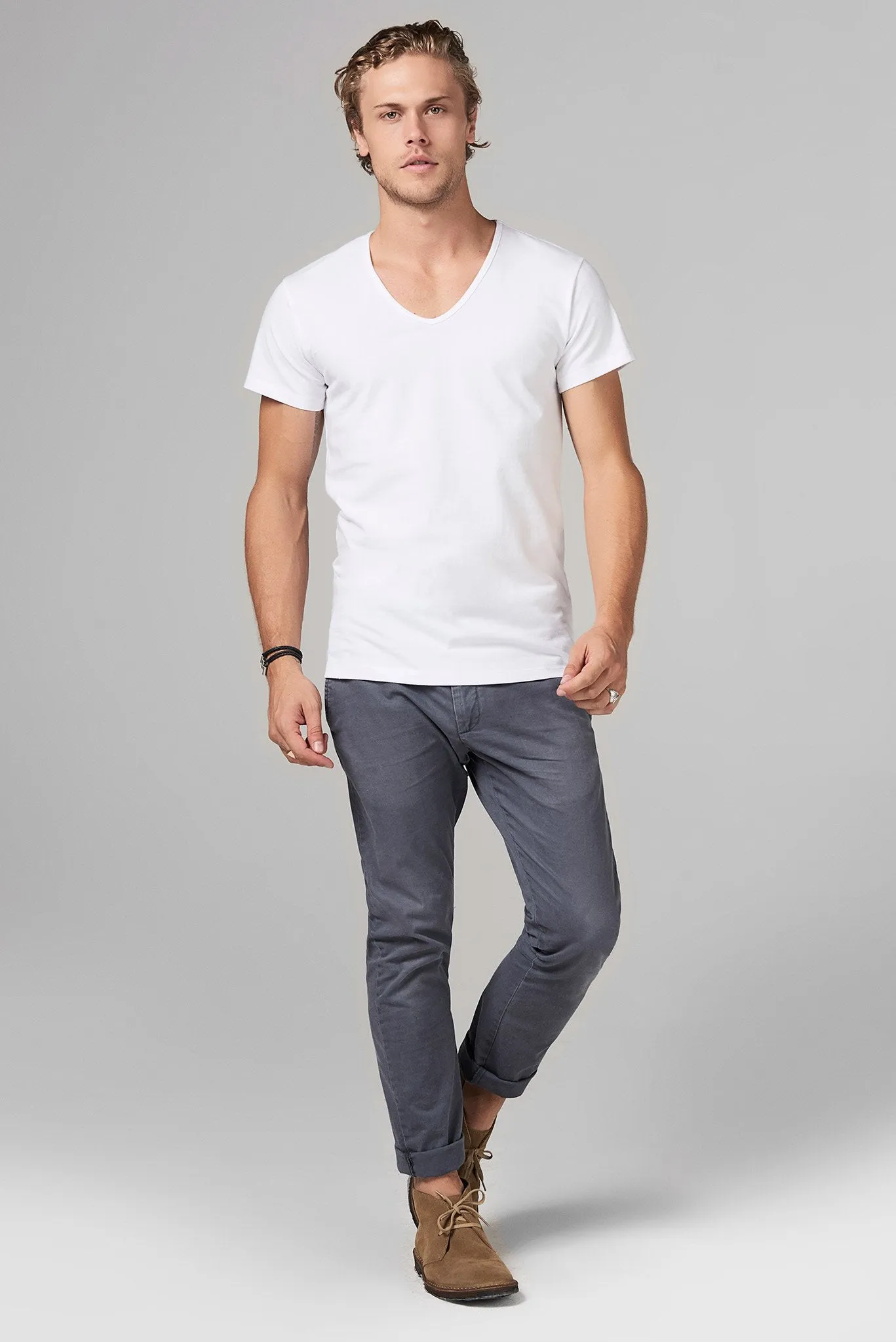 Men's Heavy Cotton V-Neck Tee