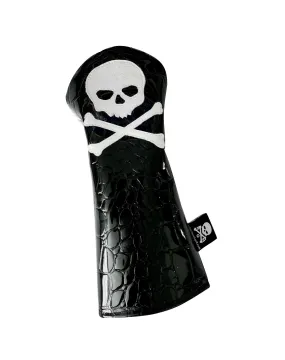 One-Of-A-Kind! Black Alligator, White Skull & Bones Driver Headcover.