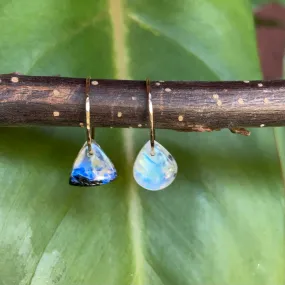 Petite heart pyramid earrings