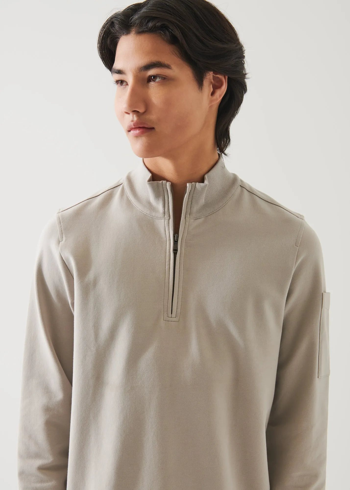 PIMA COTTON FRENCH TERRY QUARTER ZIP