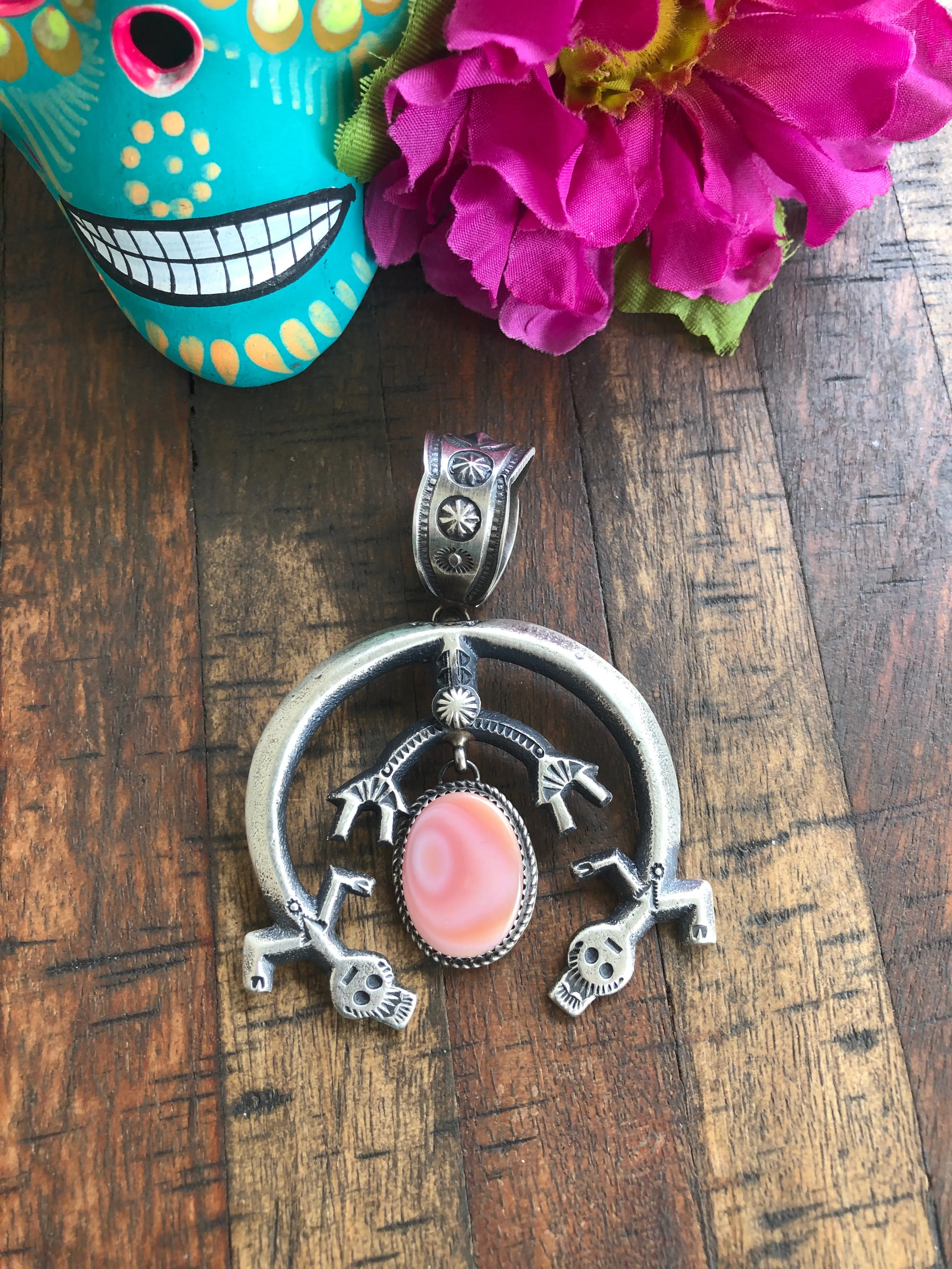 Pink "Cotton Candy" Naja Pendant #1