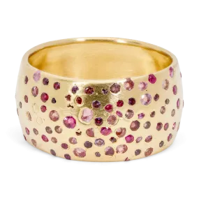 Plum Blossom Confetti Barrel Ring - Size 9 - 11028