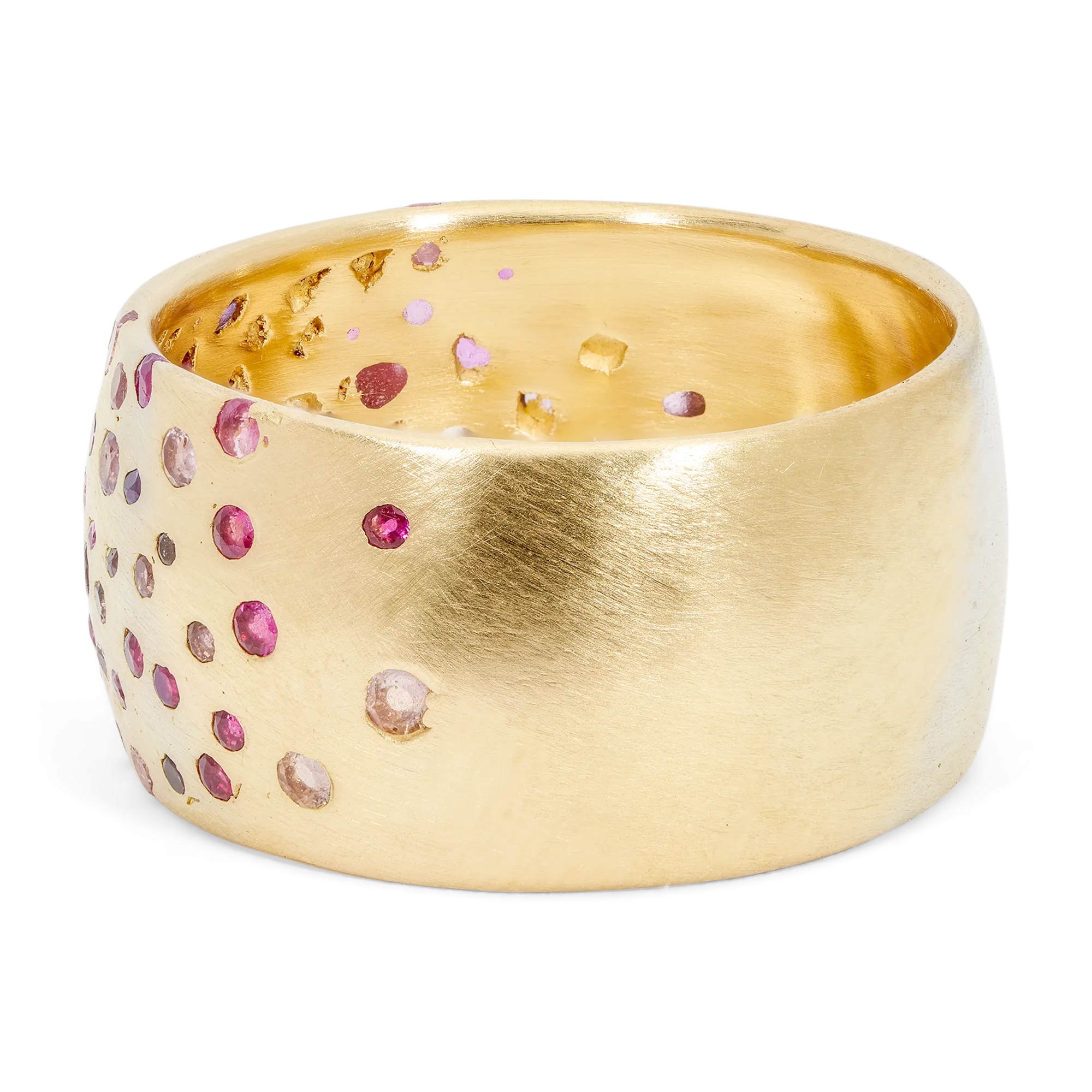 Plum Blossom Confetti Barrel Ring - Size 9 - 11028