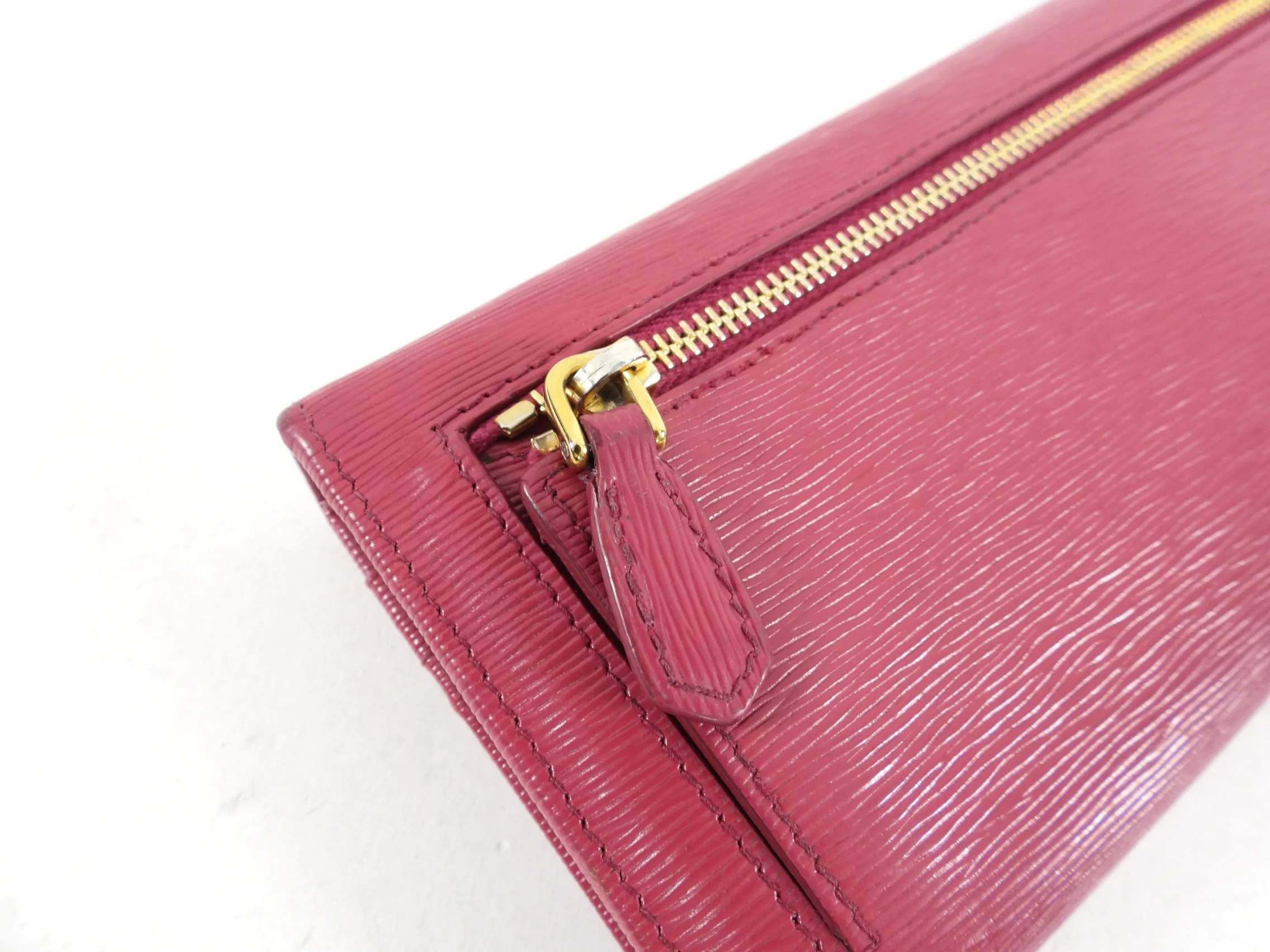 Prada Raspberry Pink Long Bifold Wallet with Card Holder