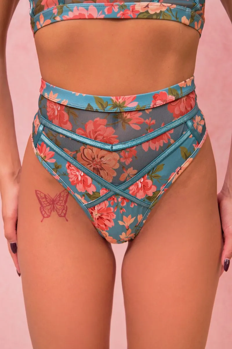 RAD Paradiso Destino Bottoms - Teal Floral