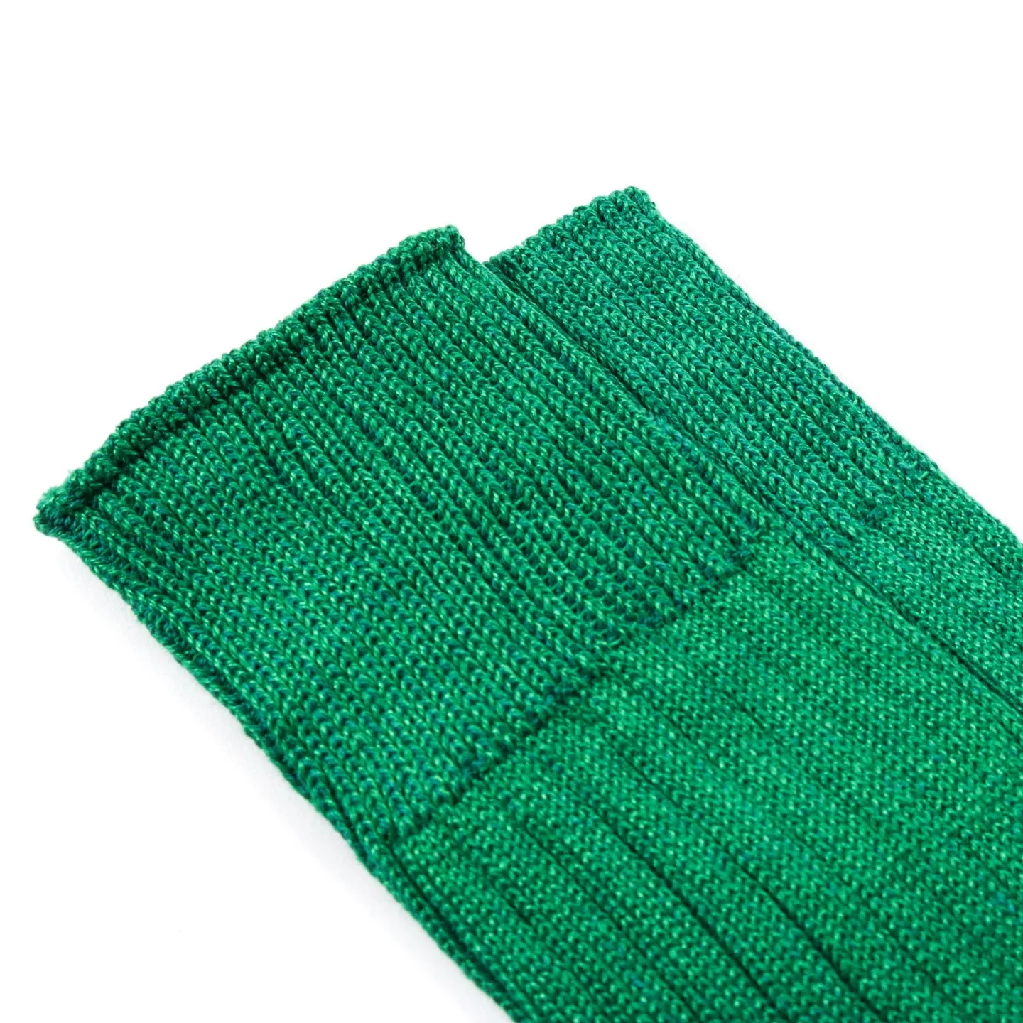 ROTOTO LINEN COTTON RIBBED SOCKS GREEN