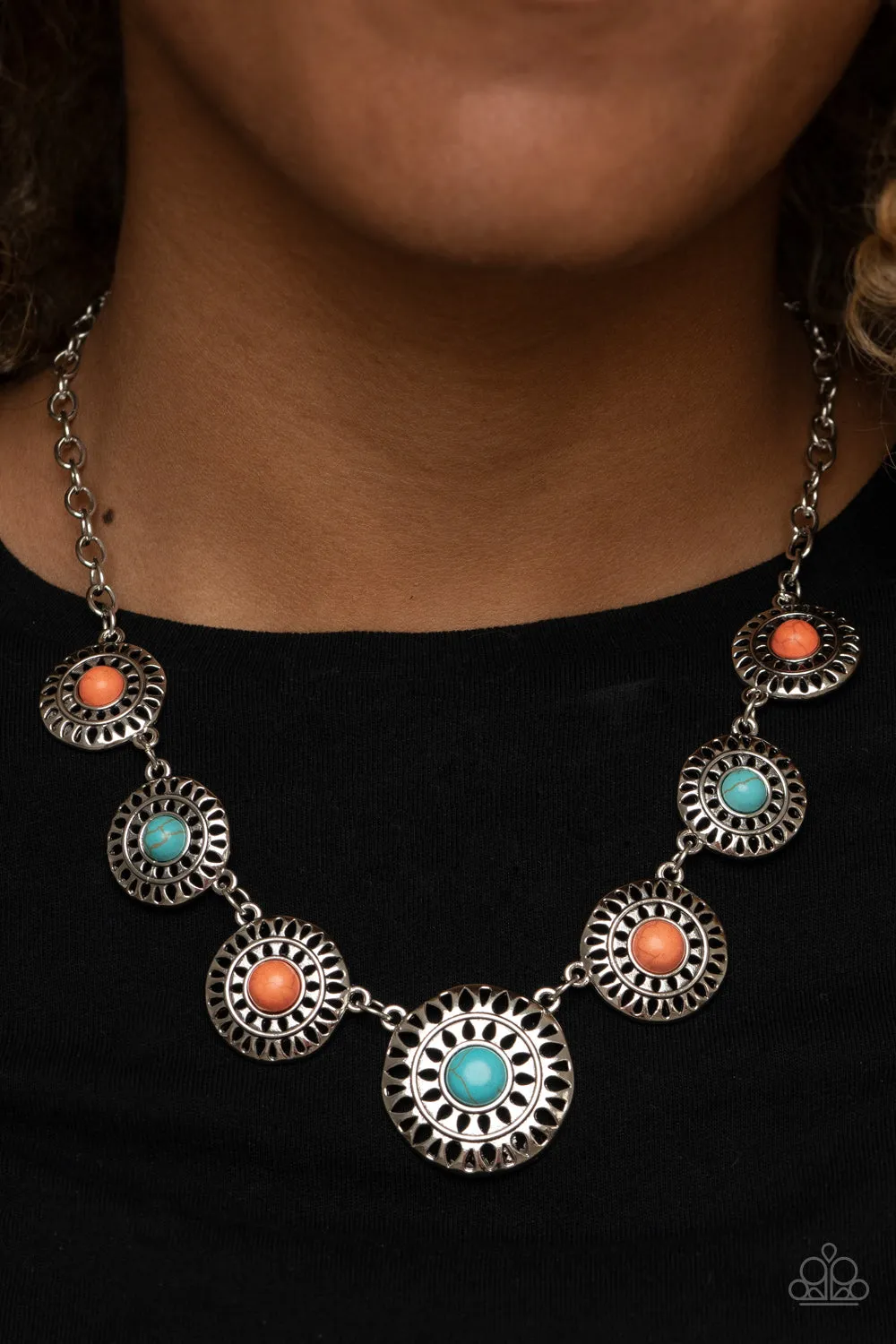 Sahara Solar Power - Multi Paparazzi Necklace